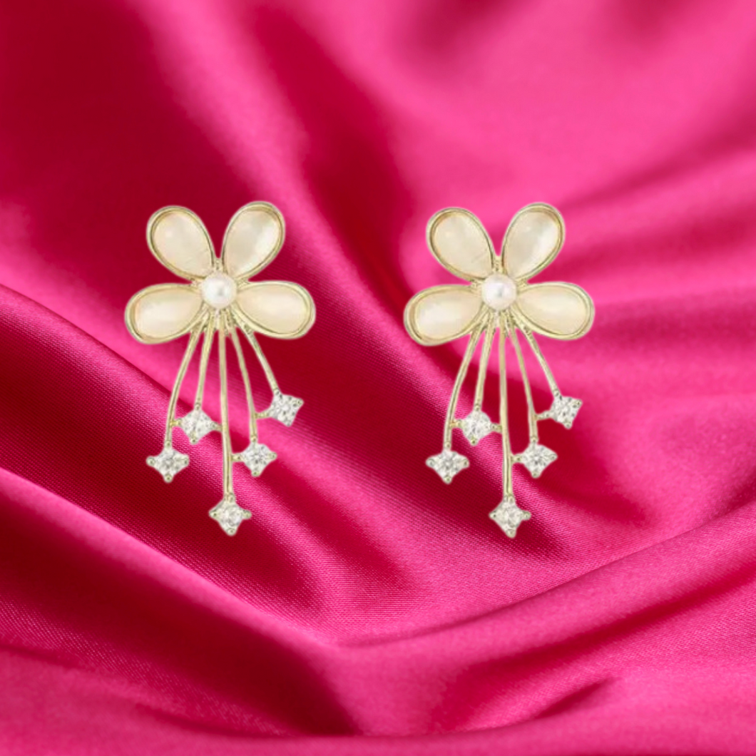 Sparkling Flower Earrings