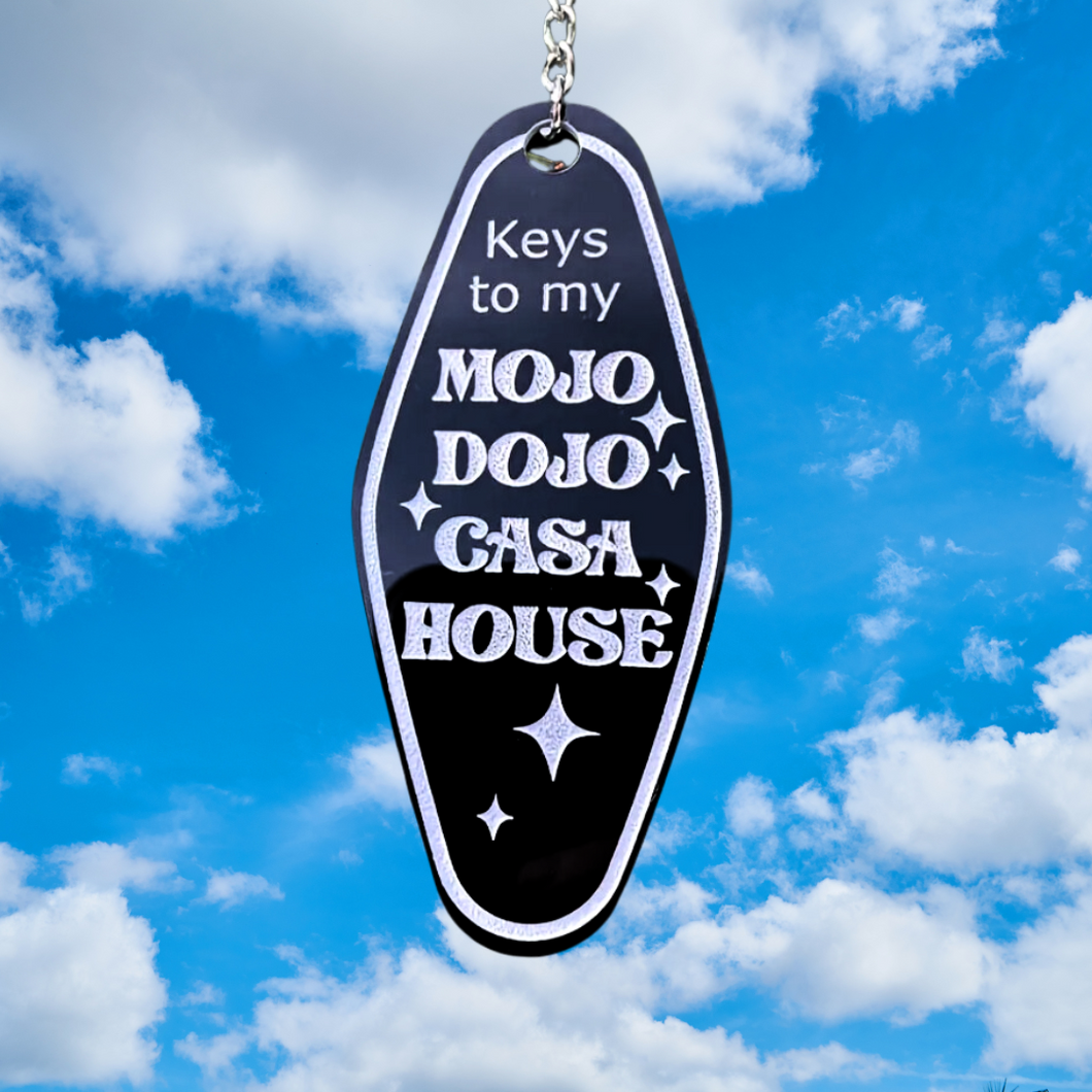 Keys to My Mojo Dojo Casa House Keychain - Black