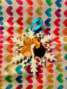 The Kiss - Britmas Pride Snowflake Ornament
