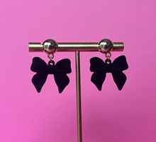 Load image into Gallery viewer, Velvet Bow Earrings
