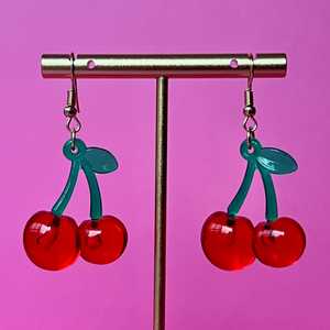 Jelly Cherry Bomb Earrings