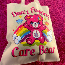 Load image into Gallery viewer, I Don&#39;t Fckn Care Bear Tote
