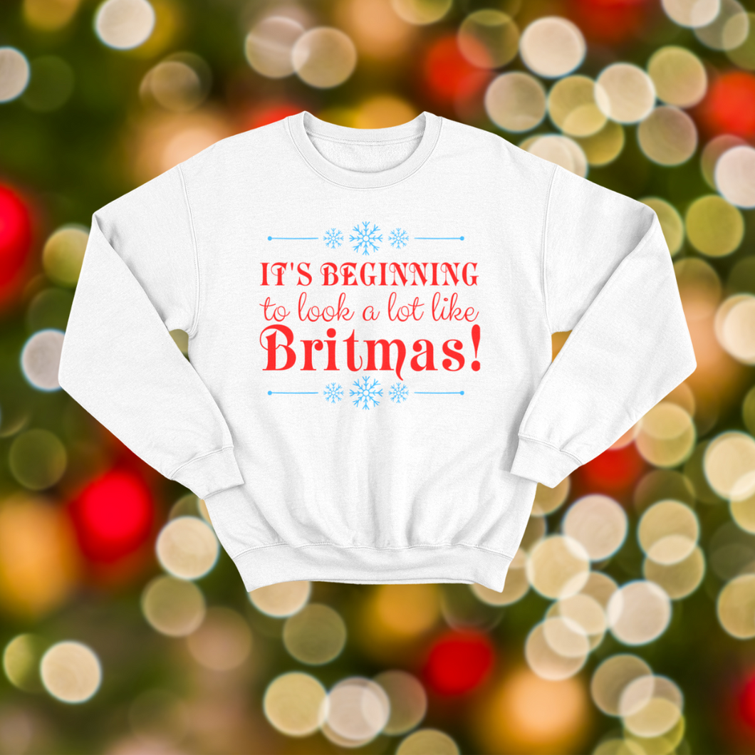 It's Beginning to Look A Lot Like Britmas! - White Crewneck