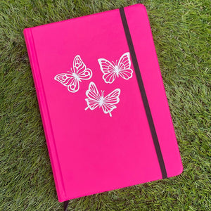 Hardback Pink Butterfly Journal