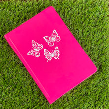 Load image into Gallery viewer, Hardback Pink Butterfly Journal
