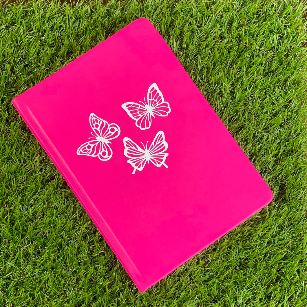 Hardback Pink Butterfly Journal