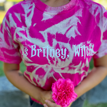 Load image into Gallery viewer, It&#39;s Britney, Witch! Pink Twist Tie Dye Tee
