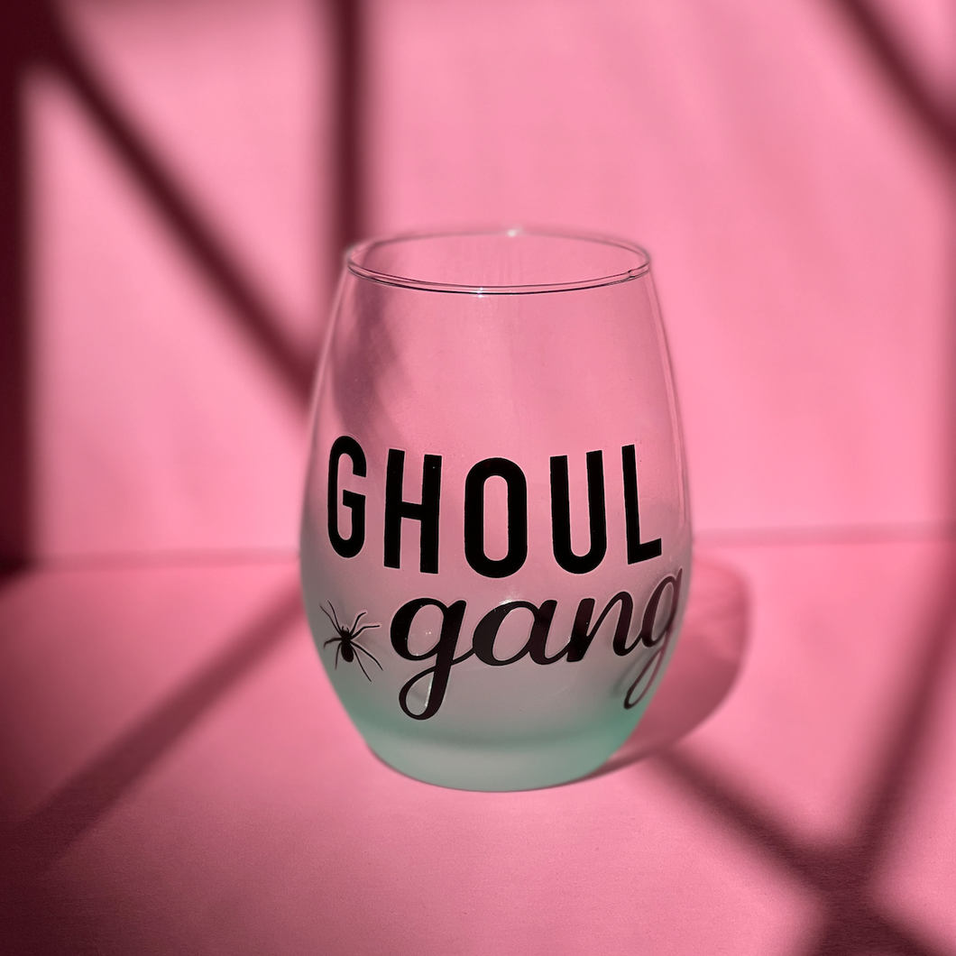 Ghoul Gang Frosted Wine Glass – Love x Alex