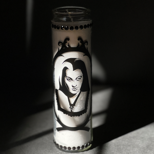 Lily Munster Bedazzled Candle