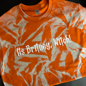 It's Britney, Witch! Orange Twist Tie Dye Tee