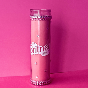 It's Britney, Bitch! Pink Bedazzled Candle